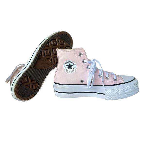 Women's size 5 Converse Chuck Taylor All Star High Top Pink platform sneakers - Picture 9 of 10